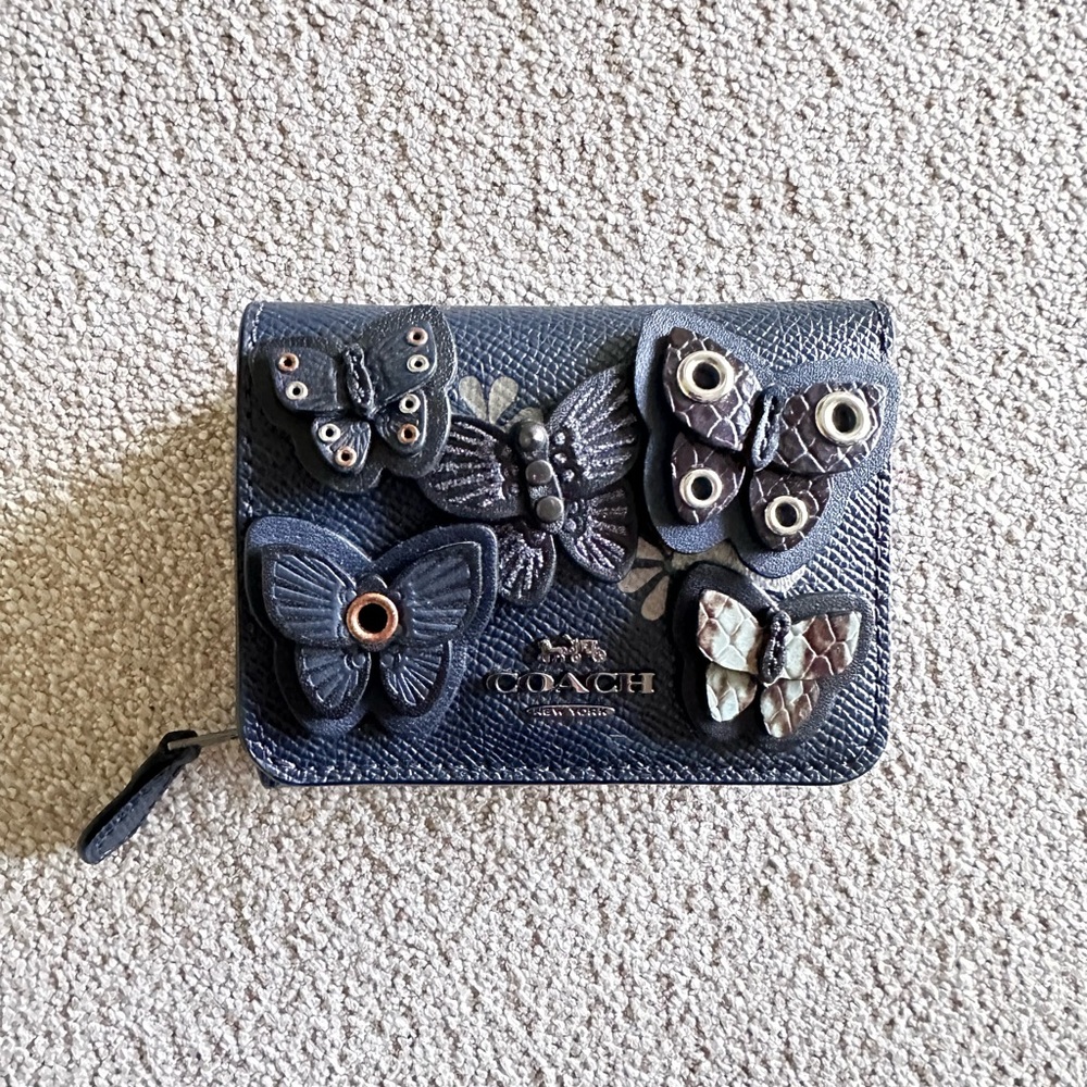 Coach Blue Butterfly Wallet